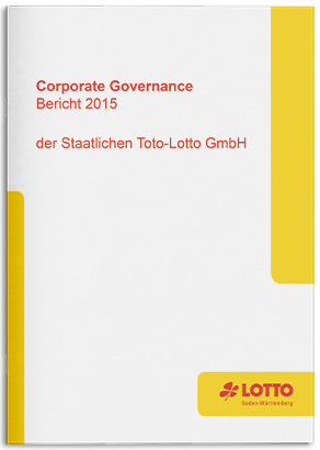 Cover des Corporate Governance Berichts 2015 von Lotto Baden-Württemberg.