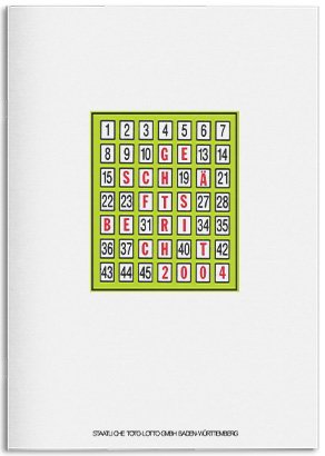 Cover des Geschäftsberichts 2004 von Lotto Baden-Württemberg