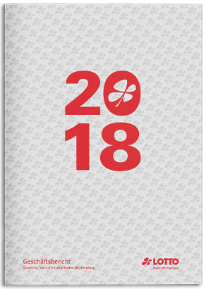 Cover des Geschäftsberichts 2018 von Lotto Baden-Württemberg