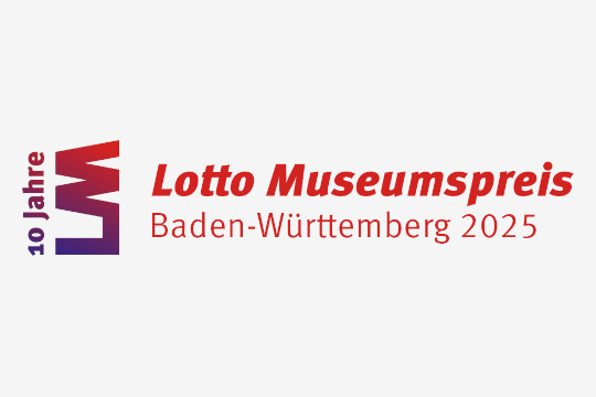 Lotto Museumspreis Baden-Württemberg 2025 auf grauem Hintergrund.